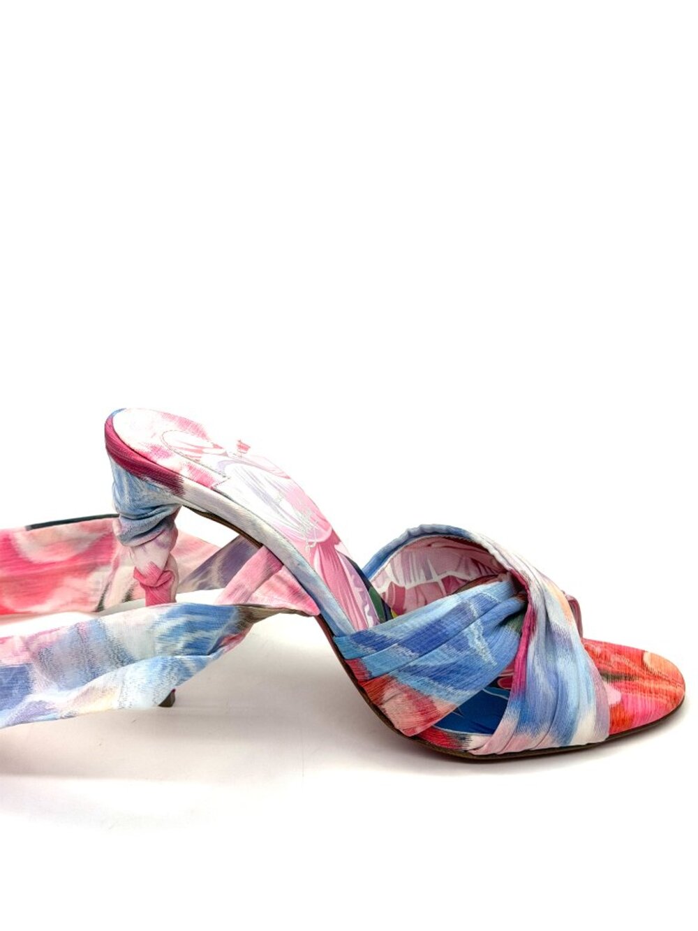 Christian Louboutin AFFABULA LACE UP Silk Peonies Ankle Tie Sandals Heels - Picture 11 of 16